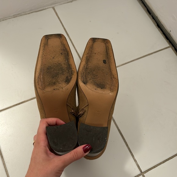 Leather Block Heel Ankle Boots - Picture 7 of 7